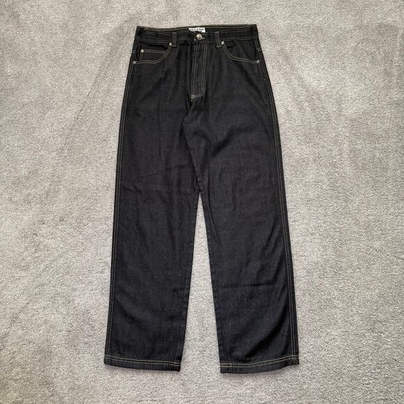 Rock N Run Jeans Mens 34x34 Y2K Baggy Wide Leg 90s Hip Hop Embroidered Skater - Picture 1 of 8